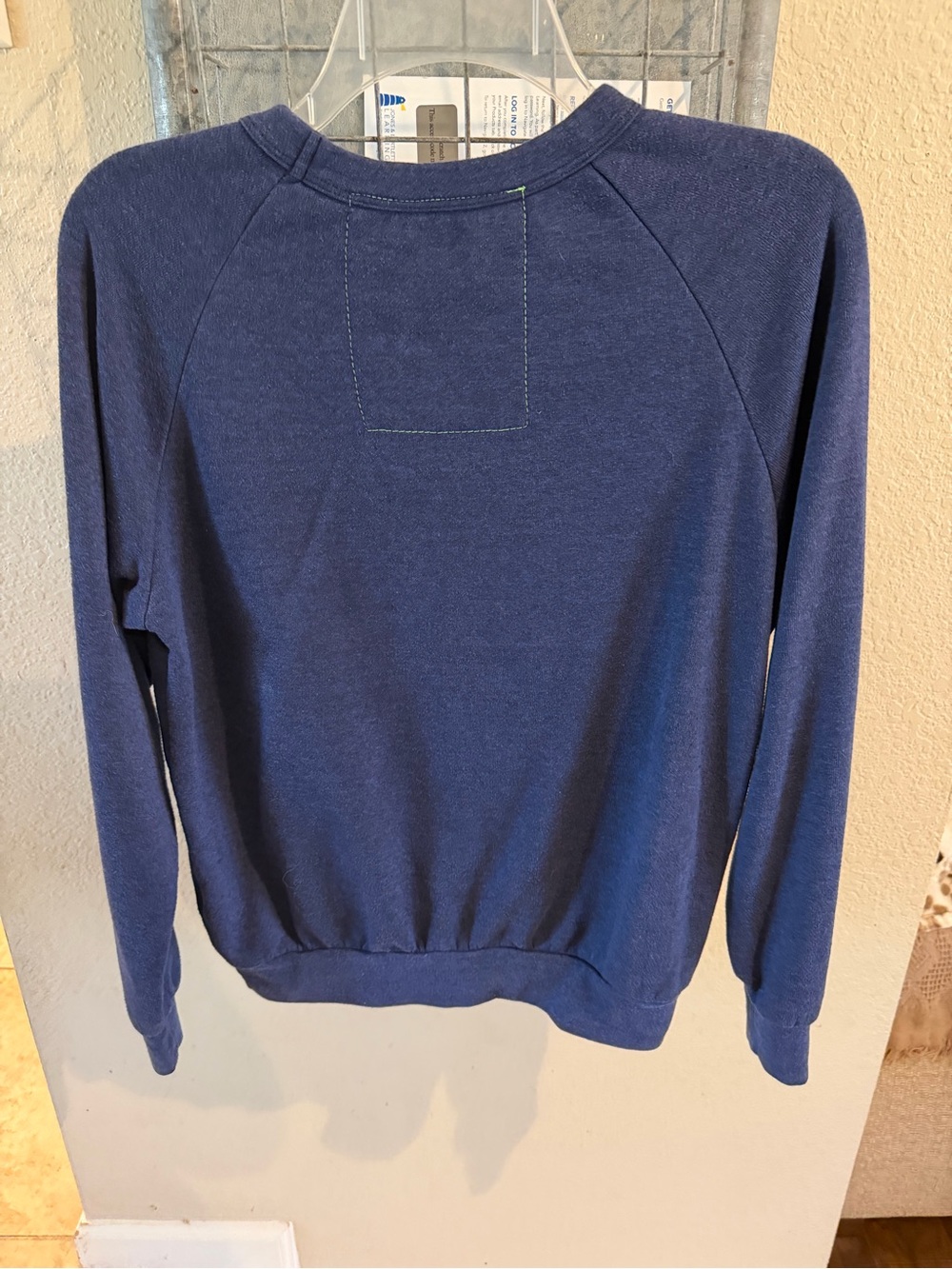 Aviator Nation Navy Crewneck Sweatshirt with Red and Yellow Text - Picture 3 of 4